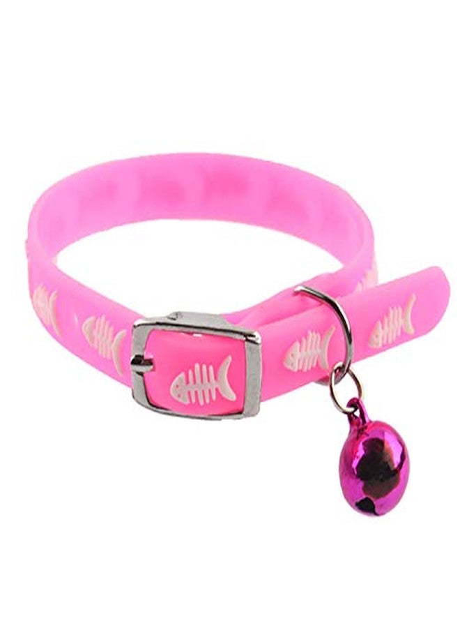 THE DDS STORE Adjustable Multiple Colors Superb Style Pet Dog Rubber Silicone Cat Collar with Bell Puppy Collar Training Collar ---(RED) - Image 5